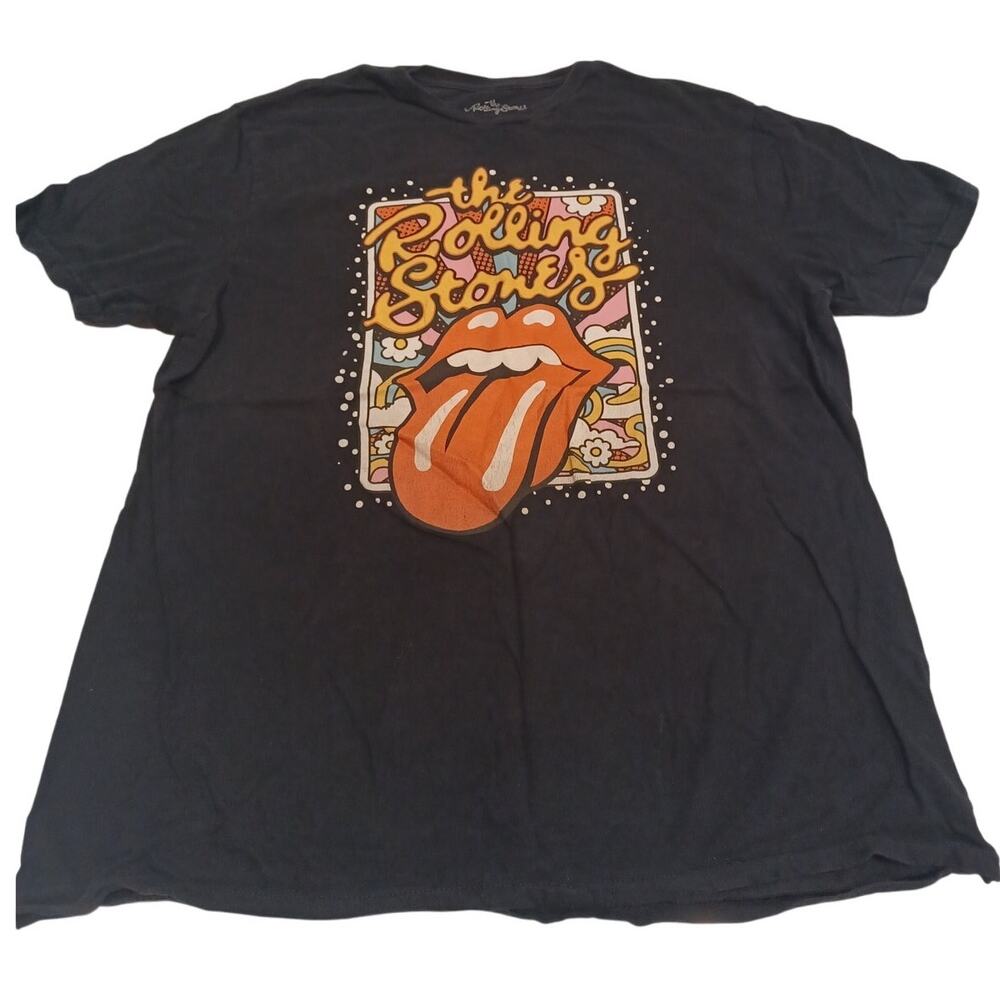 The Rolling Stones Black T-Shirt Women's Size Large